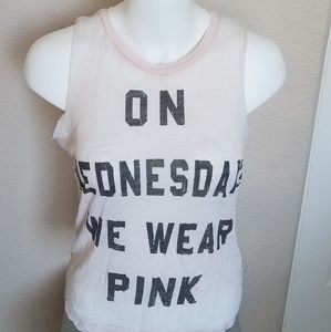 Soft pink muscle tank